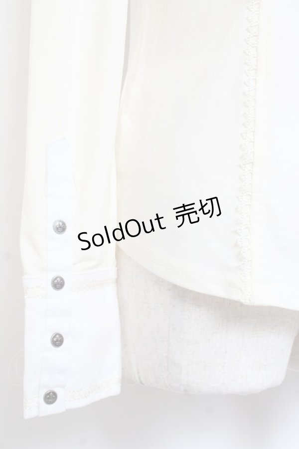 画像4: OZZ ANGELO / 襟付きブラウスプルオーバー  生成り Y-26-01-05-059-OO-BL-SZ-ZY (4)