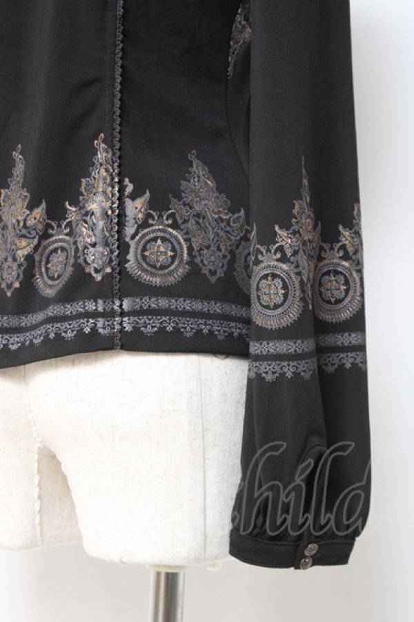 画像3: Rozen Kavalier / レース切替プリントトップス  黒 Y-26-01-05-063-OO-TO-SZ-ZY (3)