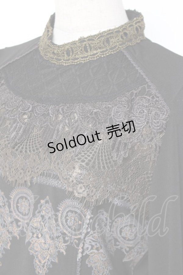 画像4: Rozen Kavalier / レース切替プリントトップス  黒 Y-26-01-05-063-OO-TO-SZ-ZY (4)