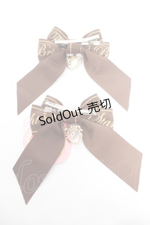 画像2: BABY, THE STARS SHINE BRIGHT / Best Wishes シンプルリボンクリップ  ブラウン Y-26-01-05-013-BA-AC-SZ-ZY (2)