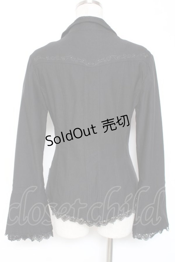 画像3: Ozz oneste / レースデザインテーラードジャケット  黒 Y-26-01-05-066-OO-JA-SZ-ZY (3)