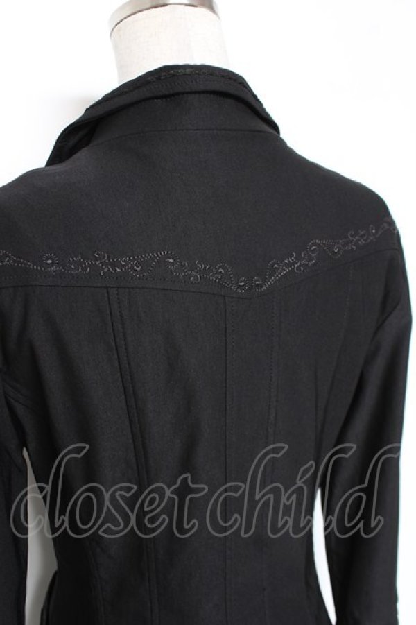 画像4: Ozz oneste / レースデザインテーラードジャケット  黒 Y-26-01-05-066-OO-JA-SZ-ZY (4)