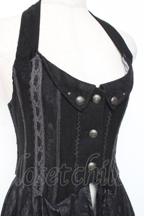 画像5: Ozz oneste / はしごレースロングビスチェ  黒 Y-26-01-05-067-OO-JA-SZ-ZY (5)