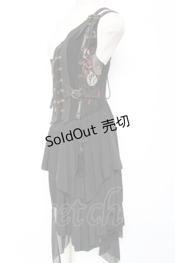 画像2: Ozz oneste / 2WAYアシンメトリーコルセット  黒 Y-26-01-05-069-OO-SK-SZ-ZY (2)