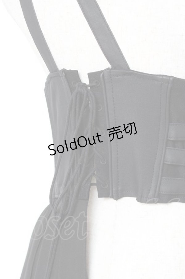 画像6: Ozz oneste / 2WAYアシンメトリーコルセット  黒 Y-26-01-05-069-OO-SK-SZ-ZY (6)