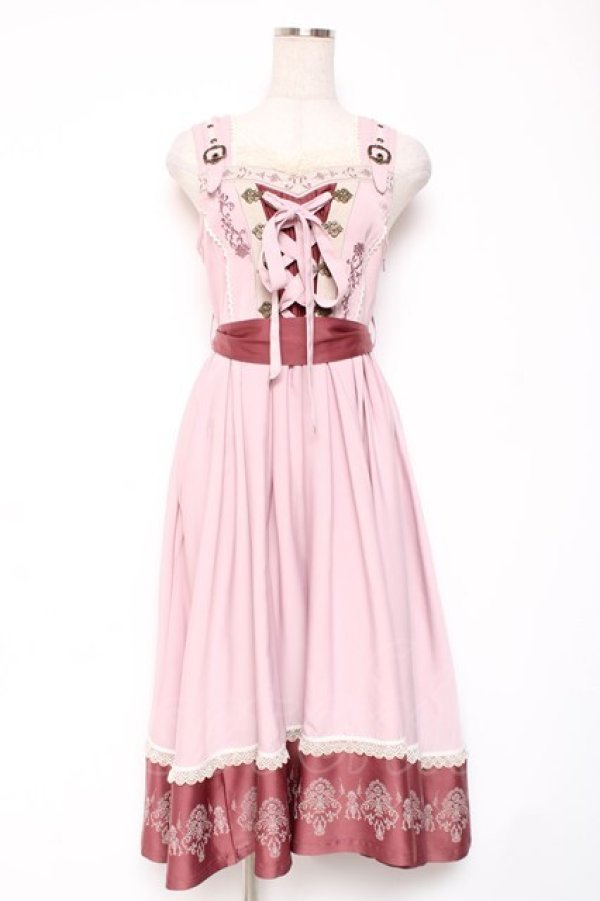 画像1: Ozz oneste / Fairy tale Roseジャンパースカート  ピンク Y-26-01-05-071-OO-OP-SZ-ZY (1)