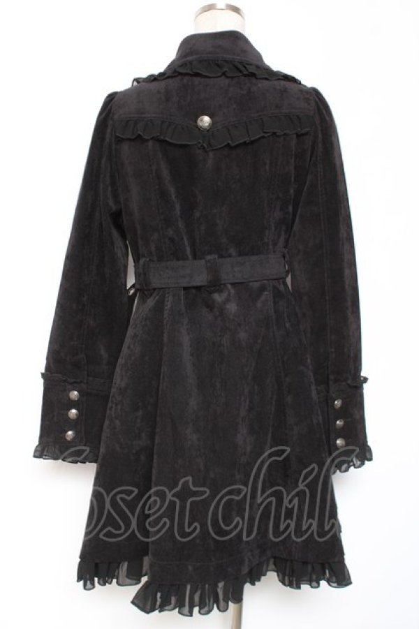 画像3: ALGONQUINS / コーディロイWボタンロングジャケット 1 黒 Y-26-01-05-075-AL-JA-SZ-ZY (3)