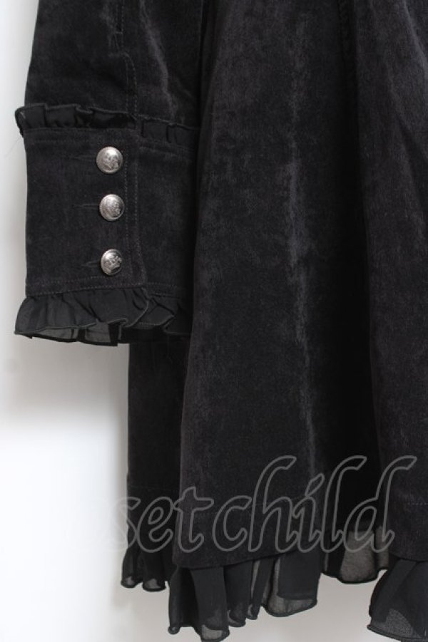 画像5: ALGONQUINS / コーディロイWボタンロングジャケット 1 黒 Y-26-01-05-075-AL-JA-SZ-ZY (5)