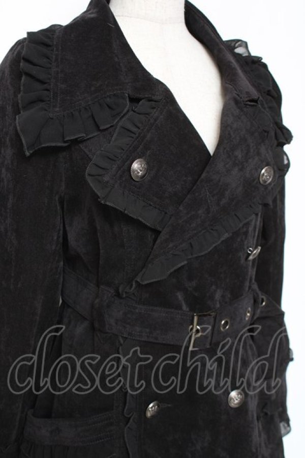 画像6: ALGONQUINS / コーディロイWボタンロングジャケット 1 黒 Y-26-01-05-075-AL-JA-SZ-ZY (6)