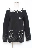 画像1: HELL CAT PUNKS / 棺桶ワッペンポケット衿付きカーディガン F 黒 Y-26-01-05-076-PU-TO-SZ-ZY (1)