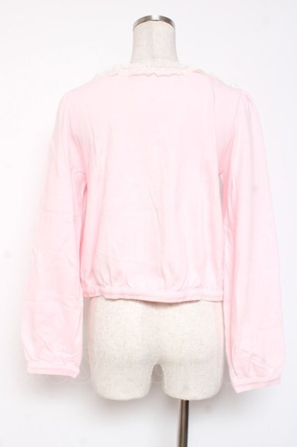 画像2: BABY, THE STARS SHINE BRIGHT / BABYハート刺繍カットソーカーディガン  ピンク Y-26-01-05-077-BA-TO-SZ-ZY (2)