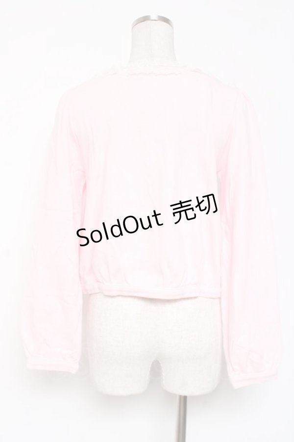 画像2: BABY, THE STARS SHINE BRIGHT / BABYハート刺繍カットソーカーディガン  ピンク Y-26-01-05-077-BA-TO-SZ-ZY (2)