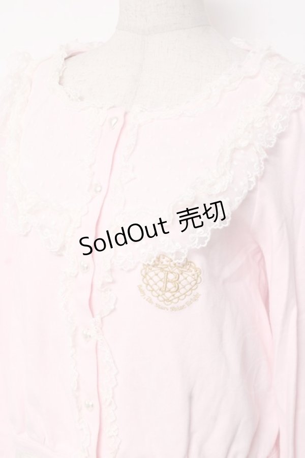 画像3: BABY, THE STARS SHINE BRIGHT / BABYハート刺繍カットソーカーディガン  ピンク Y-26-01-05-077-BA-TO-SZ-ZY (3)