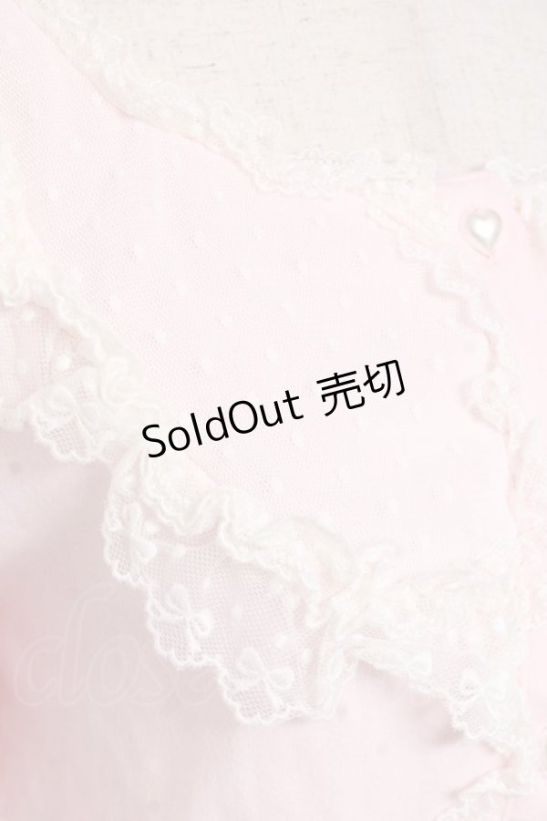 画像4: BABY, THE STARS SHINE BRIGHT / BABYハート刺繍カットソーカーディガン  ピンク Y-26-01-05-077-BA-TO-SZ-ZY (4)