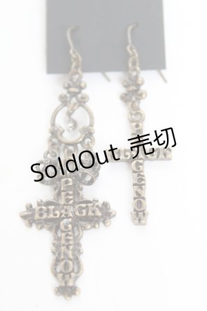 画像: BPN / クロスピアス  アンティークゴールド Y-26-01-05-002-GO-AC-SZ-ZY