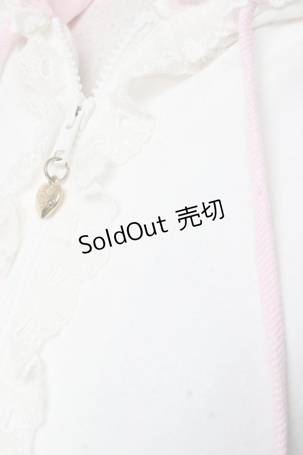 画像7: Angelic Pretty / プリンセスデコレーションパーカー  白 Y-26-01-05-080-AP-TO-SZ-ZY (7)