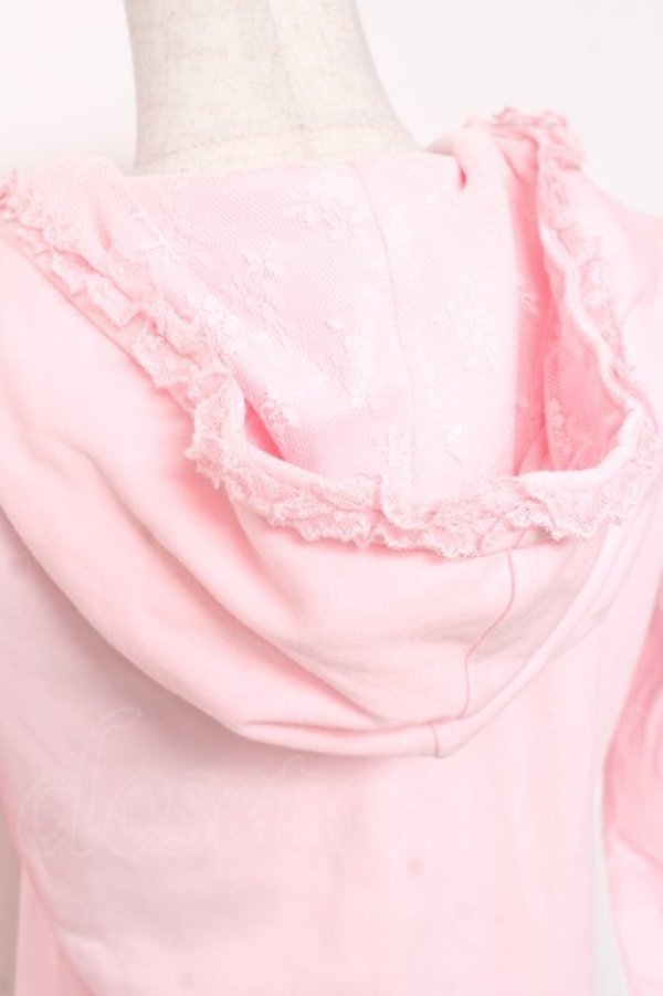 画像4: Angelic Pretty / ストライプリボン刺繍パーカ  ピンク Y-26-01-05-081-AP-TO-SZ-ZY (4)