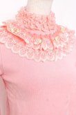 画像3: Snowdrop to Saint Maria / フラワーパールレースハイネックニットトップス  ピンク Y-26-01-05-082-LO-TO-SZ-ZY (3)