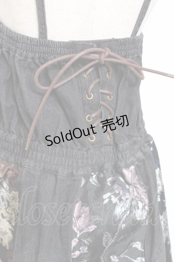 画像4: axes femme / パッチワーク風ジャンスカ M 黒 Y-26-01-05-083-AX-OP-SZ-ZY (4)