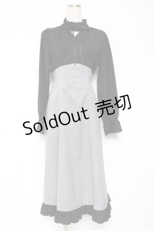 画像: axes femme / ハイウエストドッキングワンピース F 黒 Y-26-01-05-089-AX-OP-SZ-ZY