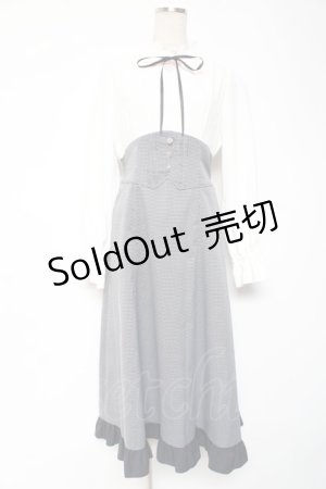 画像: axes femme / ハイウエストドッキングワンピース F 紺 Y-26-01-05-090-AX-OP-SZ-ZY