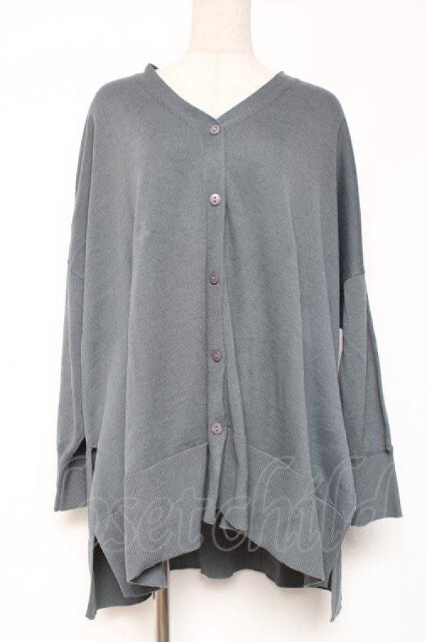 画像1: axes femme / Vネックビッグカーデ  グレー Y-26-01-05-092-AX-BL-SZ-ZY (1)