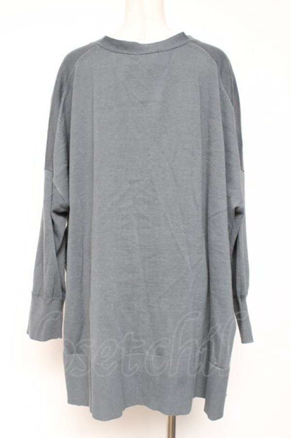 画像2: axes femme / Vネックビッグカーデ  グレー Y-26-01-05-092-AX-BL-SZ-ZY (2)