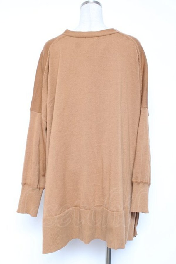 画像2: axes femme / Vネックビッグカーデ  キャメル Y-26-01-05-093-AX-BL-SZ-ZY (2)