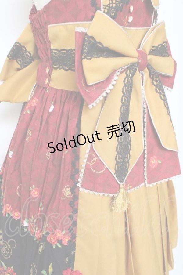 画像5: metamorphose / 風花のゆきうさぎプリーツジャンパースカート  赤 Y-26-01-05-098-ME-OP-SZ-ZY (5)