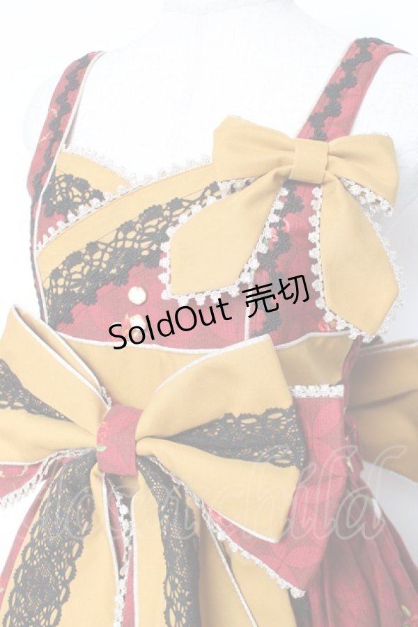 画像6: metamorphose / 風花のゆきうさぎプリーツジャンパースカート  赤 Y-26-01-05-098-ME-OP-SZ-ZY (6)