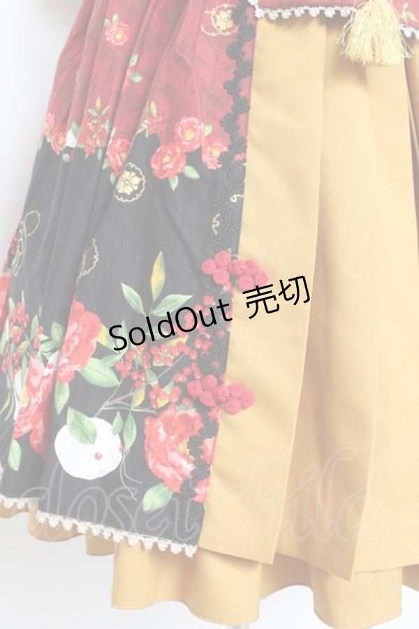 画像7: metamorphose / 風花のゆきうさぎプリーツジャンパースカート  赤 Y-26-01-05-098-ME-OP-SZ-ZY (7)