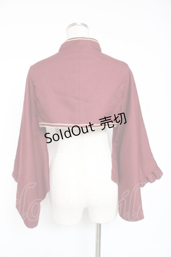 画像3: metamorphose / 無地着物袖ボレロ  エンジ Y-26-01-05-099-ME-TO-SZ-ZY (3)