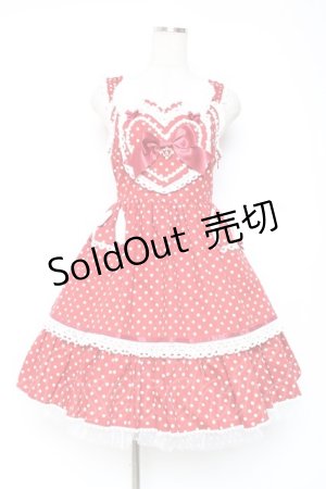 画像: BABY, THE STARS SHINE BRIGHT / Milky Dot うさぎさんジャンパースカート  赤 Y-26-01-05-100-BA-OP-SZ-ZY