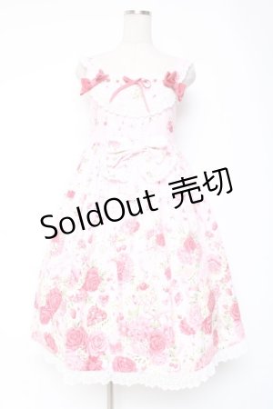 画像: BABY, THE STARS SHINE BRIGHT / スローモーションブーケ〜あの日の私の想い〜柄ジャンパースカート  ピンク Y-26-01-05-101-BA-OP-SZ-ZY