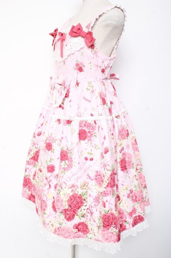 画像2: BABY, THE STARS SHINE BRIGHT / スローモーションブーケ〜あの日の私の想い〜柄ジャンパースカート  ピンク Y-26-01-05-101-BA-OP-SZ-ZY (2)