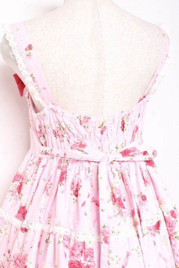 画像4: BABY, THE STARS SHINE BRIGHT / スローモーションブーケ〜あの日の私の想い〜柄ジャンパースカート  ピンク Y-26-01-05-101-BA-OP-SZ-ZY (4)