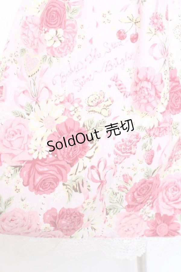 画像6: BABY, THE STARS SHINE BRIGHT / スローモーションブーケ〜あの日の私の想い〜柄ジャンパースカート  ピンク Y-26-01-05-101-BA-OP-SZ-ZY (6)