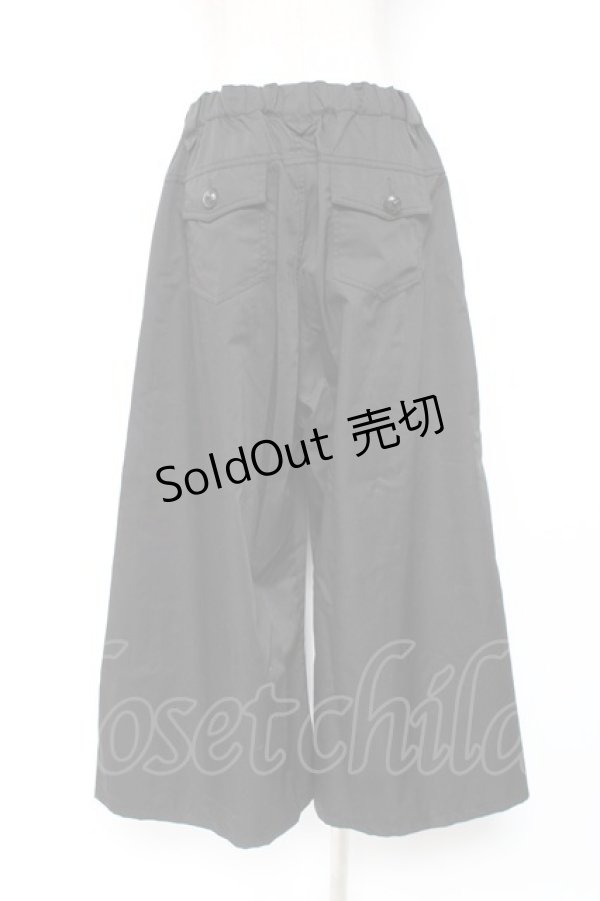 画像3: ALGONQUINS / 丸スタッズベルトデザインワイドパンツ F 黒 Y-26-01-05-109-AL-PA-SZ-ZY (3)