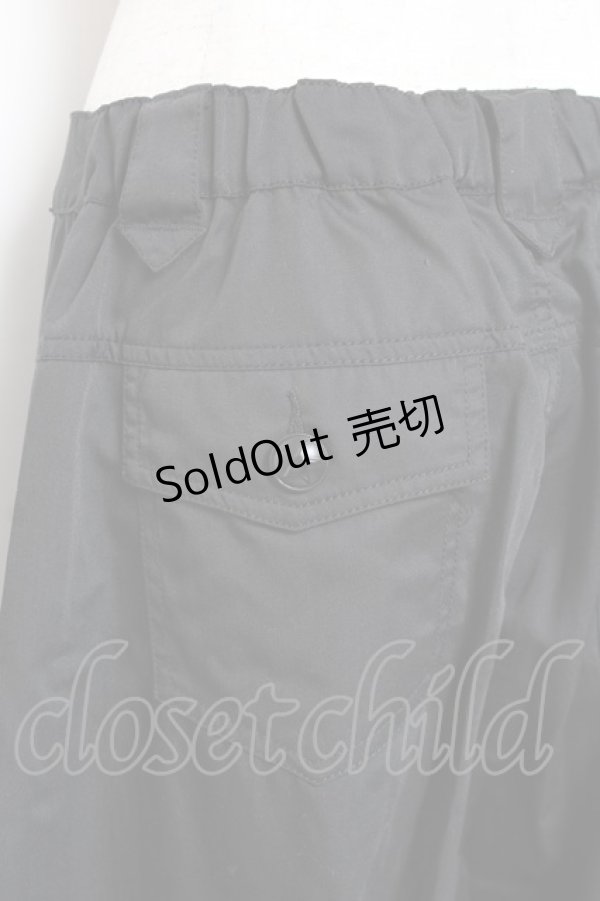 画像4: ALGONQUINS / 丸スタッズベルトデザインワイドパンツ F 黒 Y-26-01-05-109-AL-PA-SZ-ZY (4)