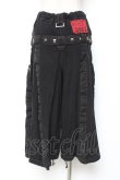 画像3: ALGONQUINS / ベルトスタッズハーフパンツ F 黒 Y-26-01-05-110-AL-PA-SZ-ZY (3)