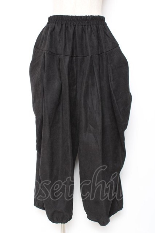 画像1: axes femme / タック変形パンツ  黒 Y-26-01-05-111-AX-PA-SZ-ZY (1)