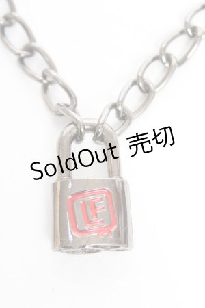 画像: LISTEN FLAVOR / 南京錠ネックレス  黒 Y-26-01-05-003-PU-AC-SZ-ZY