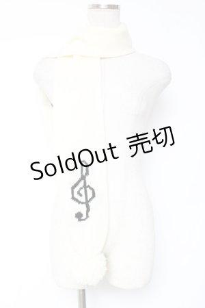 画像: Heart E / ぽんぽんマフラー  アイボリー Y-26-01-05-030-LO-ZA-SZ-ZY