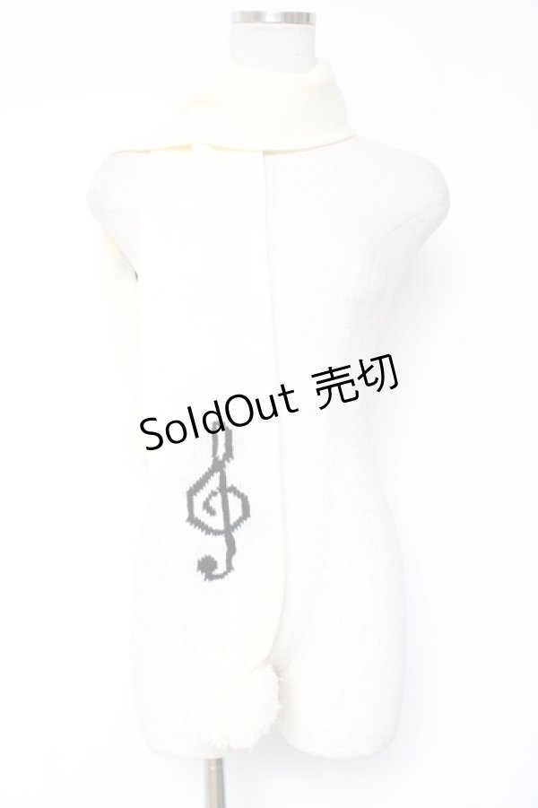 画像1: Heart E / ぽんぽんマフラー  アイボリー Y-26-01-05-030-LO-ZA-SZ-ZY (1)