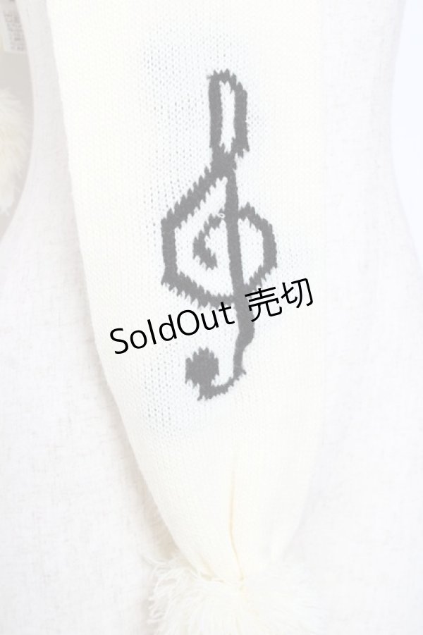 画像2: Heart E / ぽんぽんマフラー  アイボリー Y-26-01-05-030-LO-ZA-SZ-ZY (2)