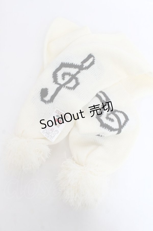 画像3: Heart E / ぽんぽんマフラー  アイボリー Y-26-01-05-030-LO-ZA-SZ-ZY (3)