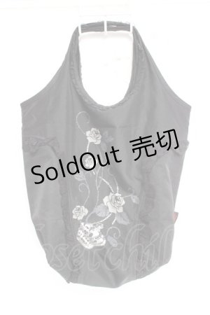 画像: Ozz oneste / プリントトートバッグ  黒 Y-26-01-05-035-OO-BG-SZ-ZY