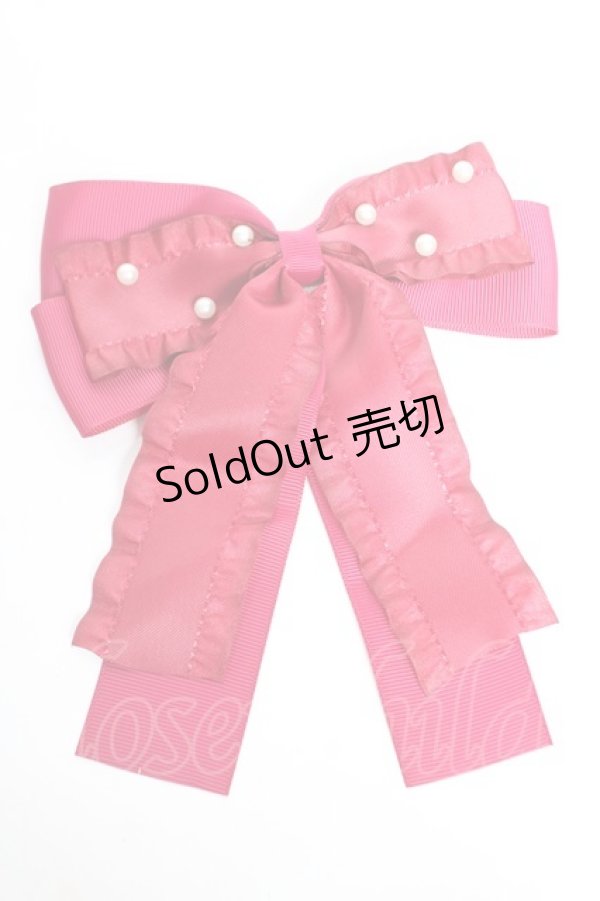 画像1: m petit by misako / パールリボンクリップ   Y-26-01-07-001-LO-AC-SZ-ZT444-F009 (1)