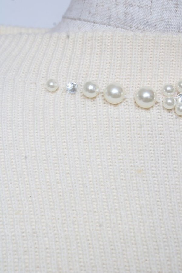 画像3: axes femme / 裾レースハイネックニット M 生成り Y-26-01-07-038-AX-TO-SZ-ZY (3)