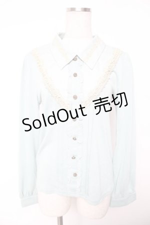 画像: axes femme / ブラウス風プルオーバー M サックス Y-26-01-07-040-AX-TO-SZ-ZS